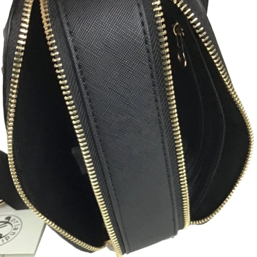 VALENTINO ORLANDI Studded Double Zip Crossbody Camera Bag Purse